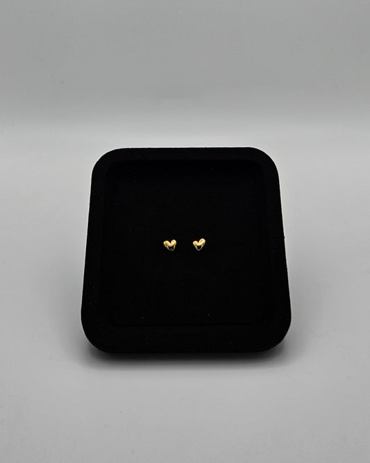Herzchen Ohrstecker – Vergoldet Stainless Steel, zarter Modeschmuck