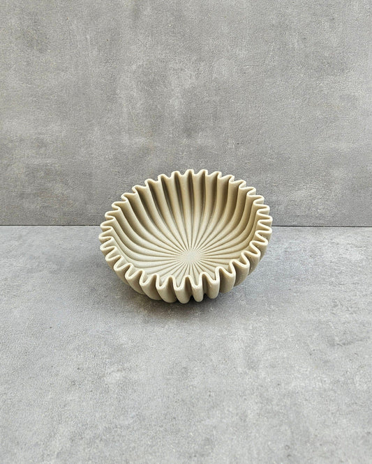 Exklusive kleine Designer Wellen Schale – Bowl Wave in edler Marmoroptik