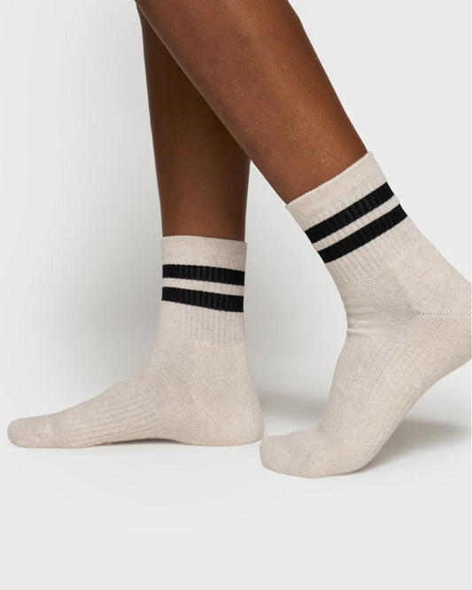 10DAYS Socks 2 Stripes (soft white melee)