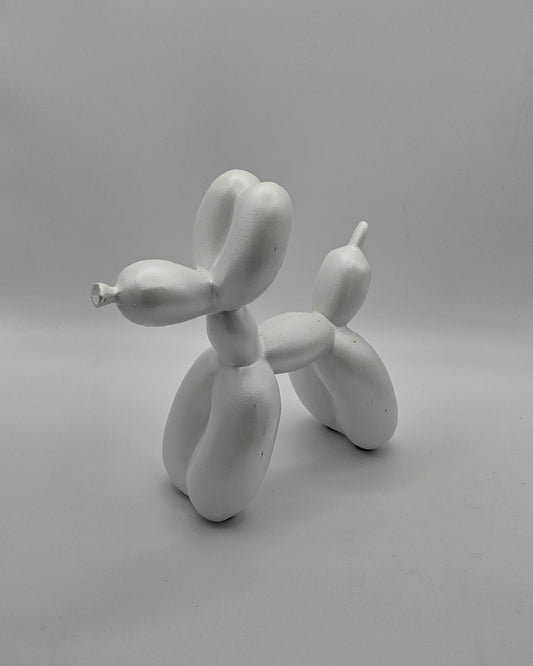 Kleiner weißer Balloon Deko-Hund – modernes Highlight für dein Zuhause