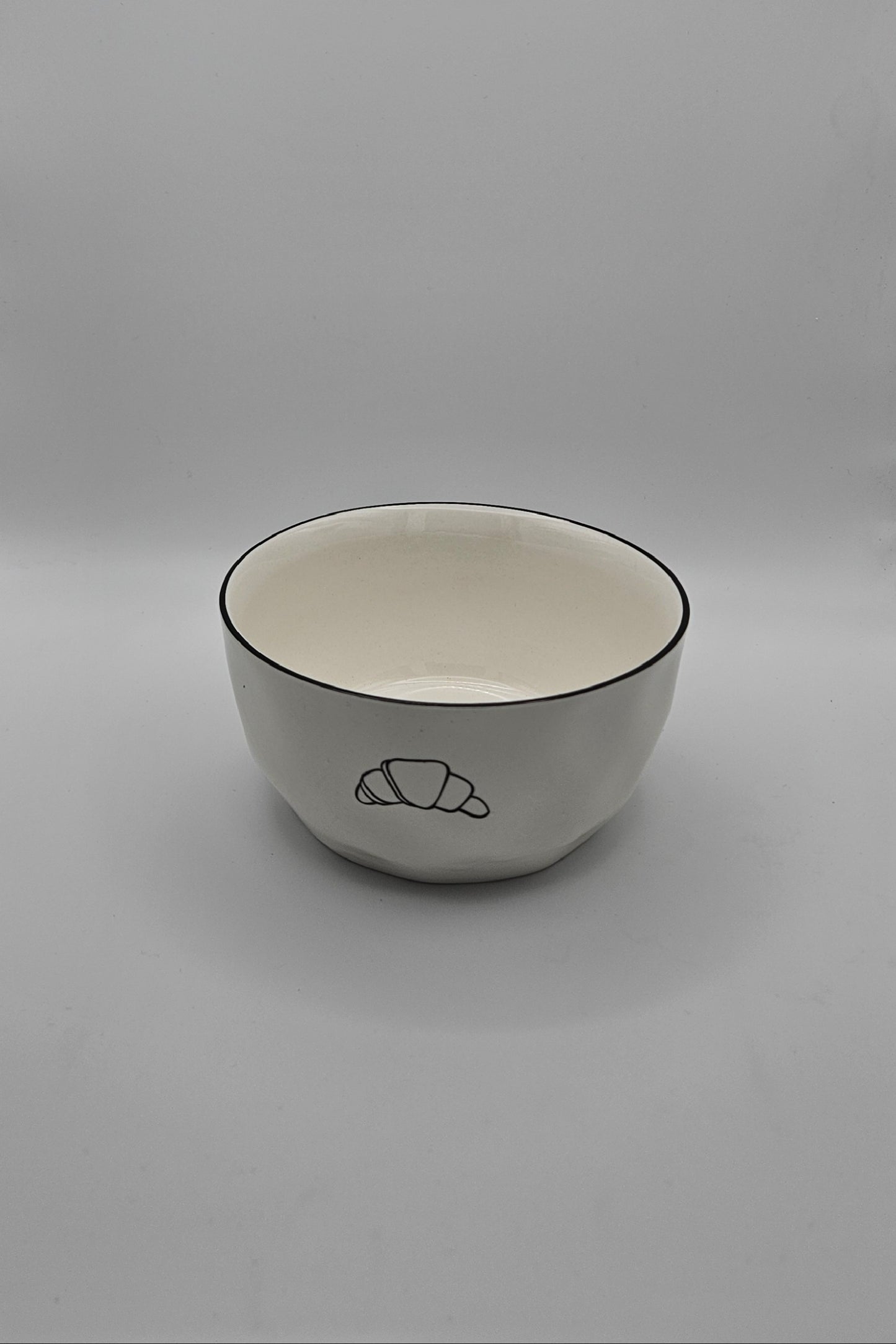 2er Set Bowl Set – Runde Frühstücksbowls aus Keramik weiß glasiert