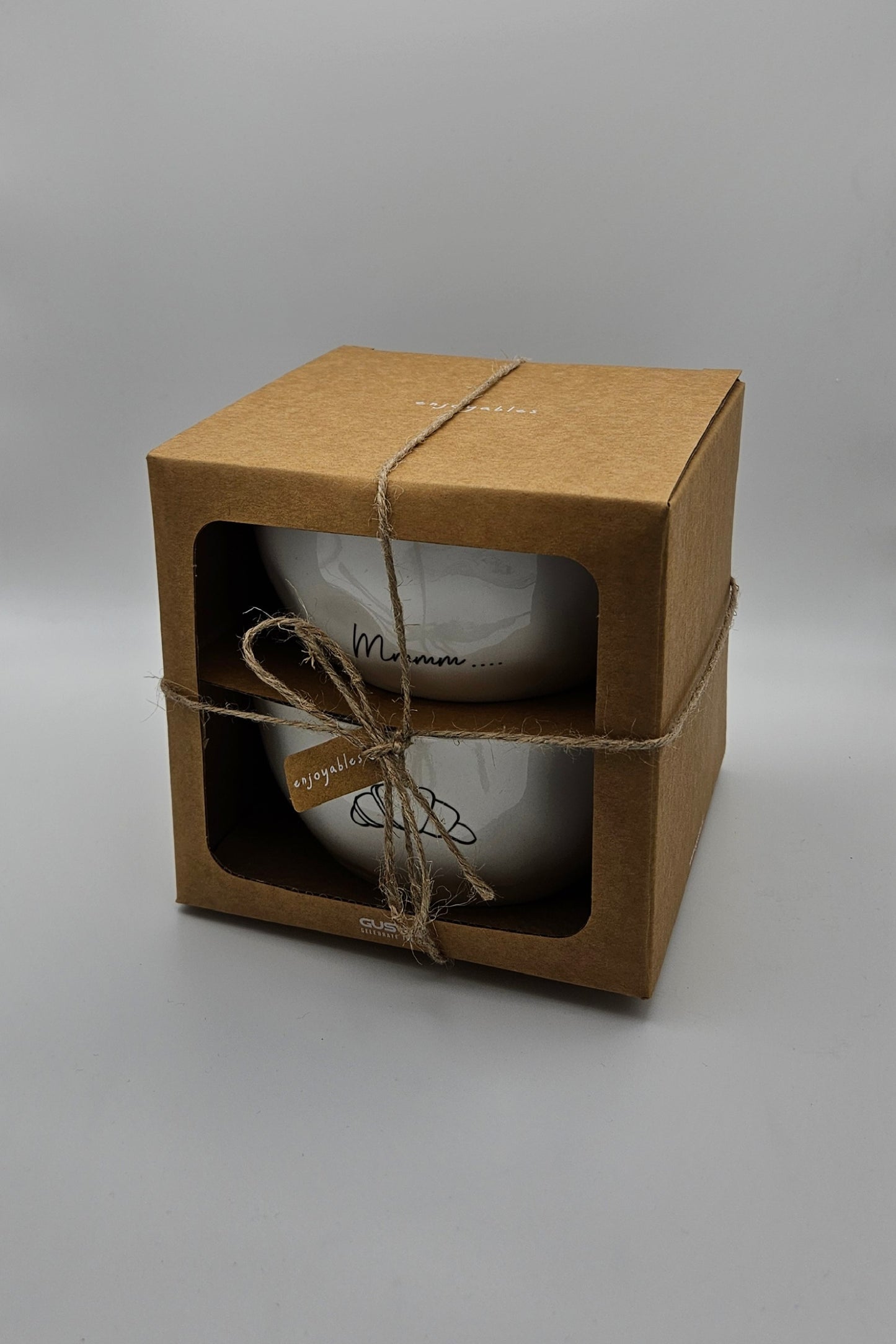 2er Set Bowl Set – Runde Frühstücksbowls aus Keramik weiß glasiert