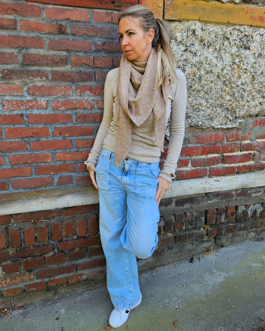 Dreieckstuch Soft Amber – Halstuch 90% Viskose, 10% Wolle