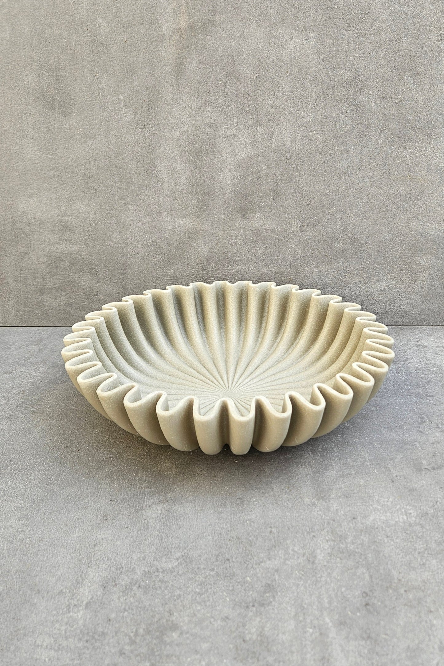 Exklusive große Designer Wellen Schale – Bowl Wave in edler Marmoroptik